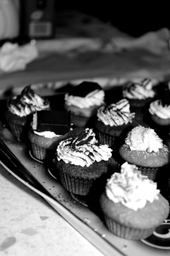 cupcakes bianco e nero